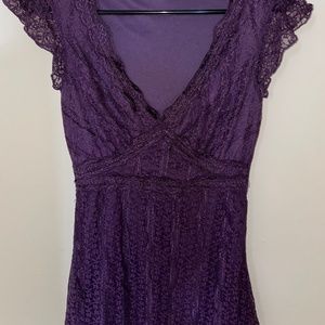 Wet Seal purple lace blouse